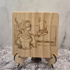 2B Wooden Coaster – NieR: Automata Fan Art Design