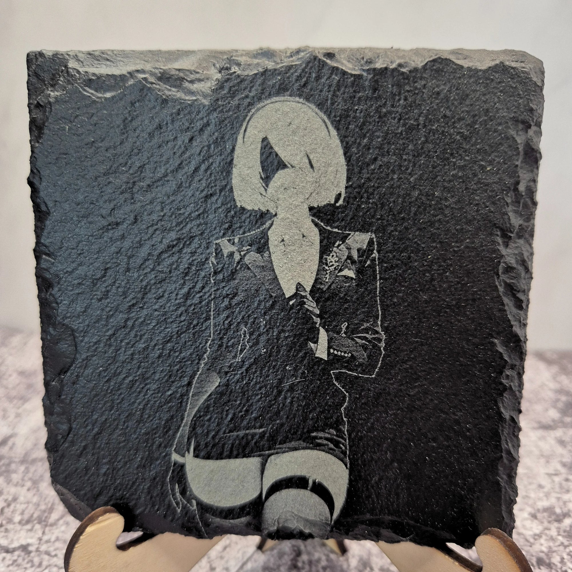 2B in Uniform Slate Coaster – NieR:Automata