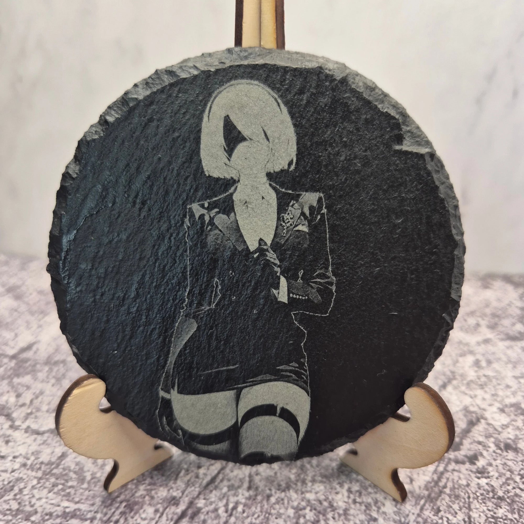 2B in Uniform Slate Coaster – NieR:Automata