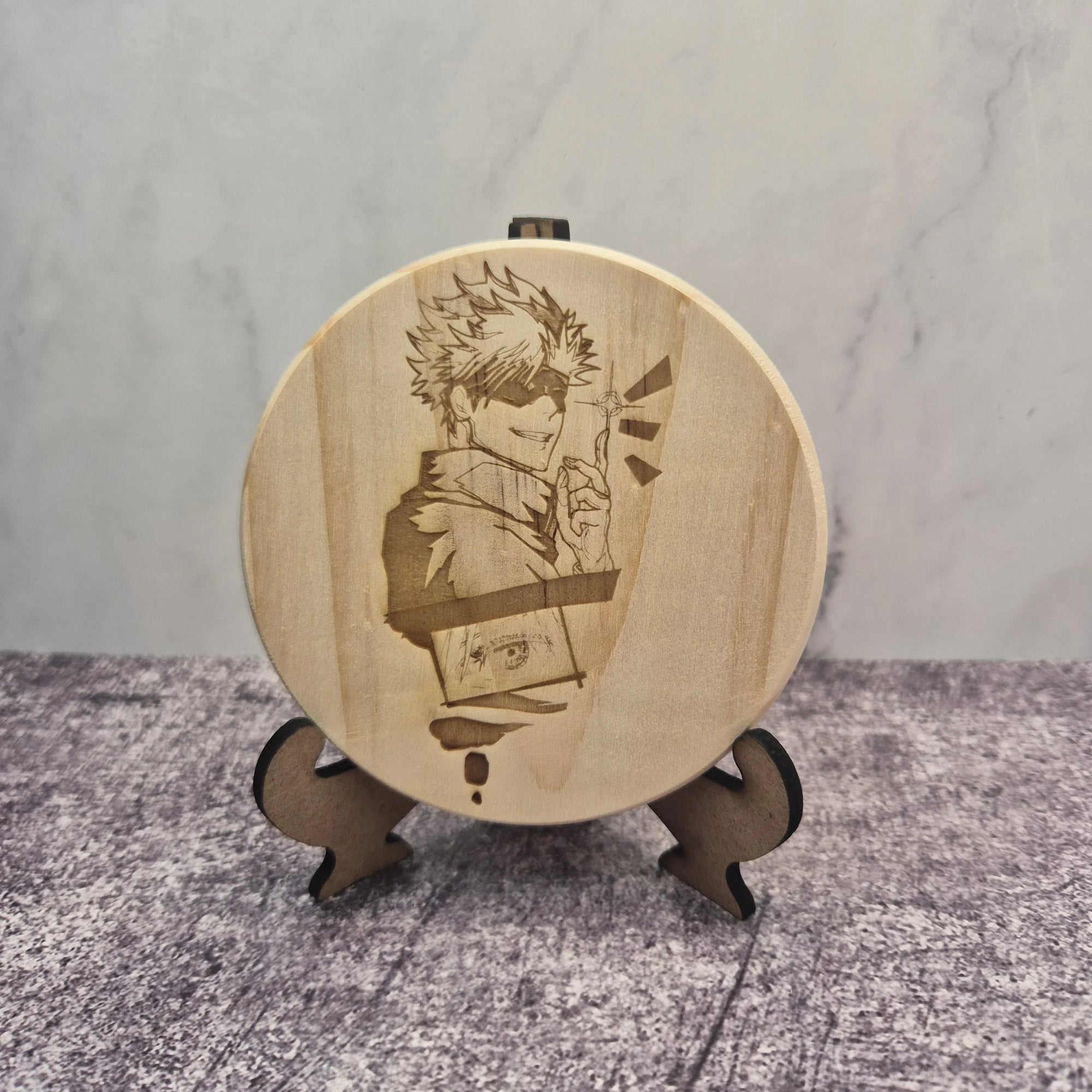 Gojo Satoru Eye Wooden Coaster – Jujutsu Kaisen Fan Art