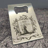 Bottle Opener, Personalised Credit Card