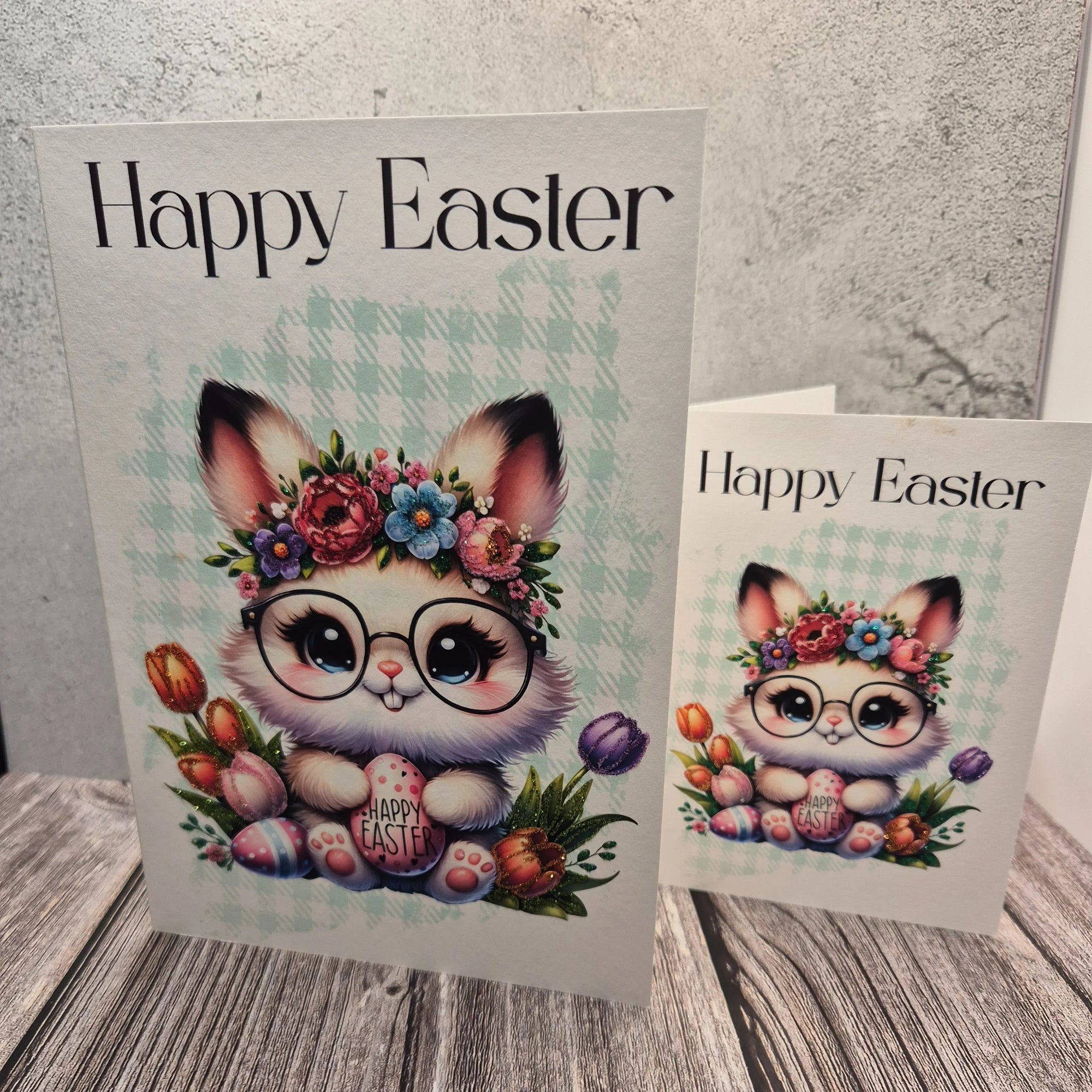 Happy Easter Day, Greeting Cards, For Her, Bunny in Glasses