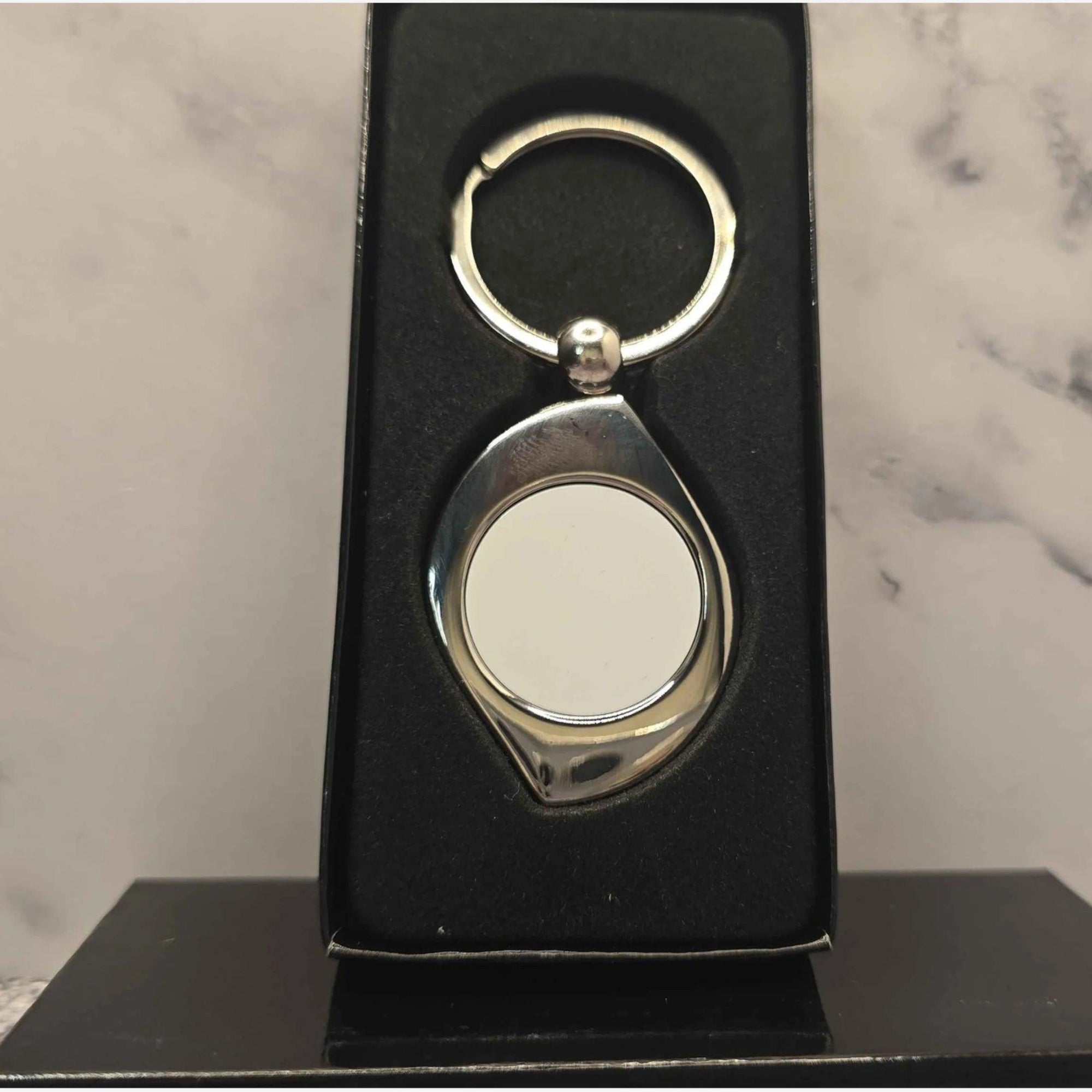 Personalised Teardrop Metal Photo Keyring