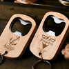Personalised Wooden Keyring (Bottle Opener)