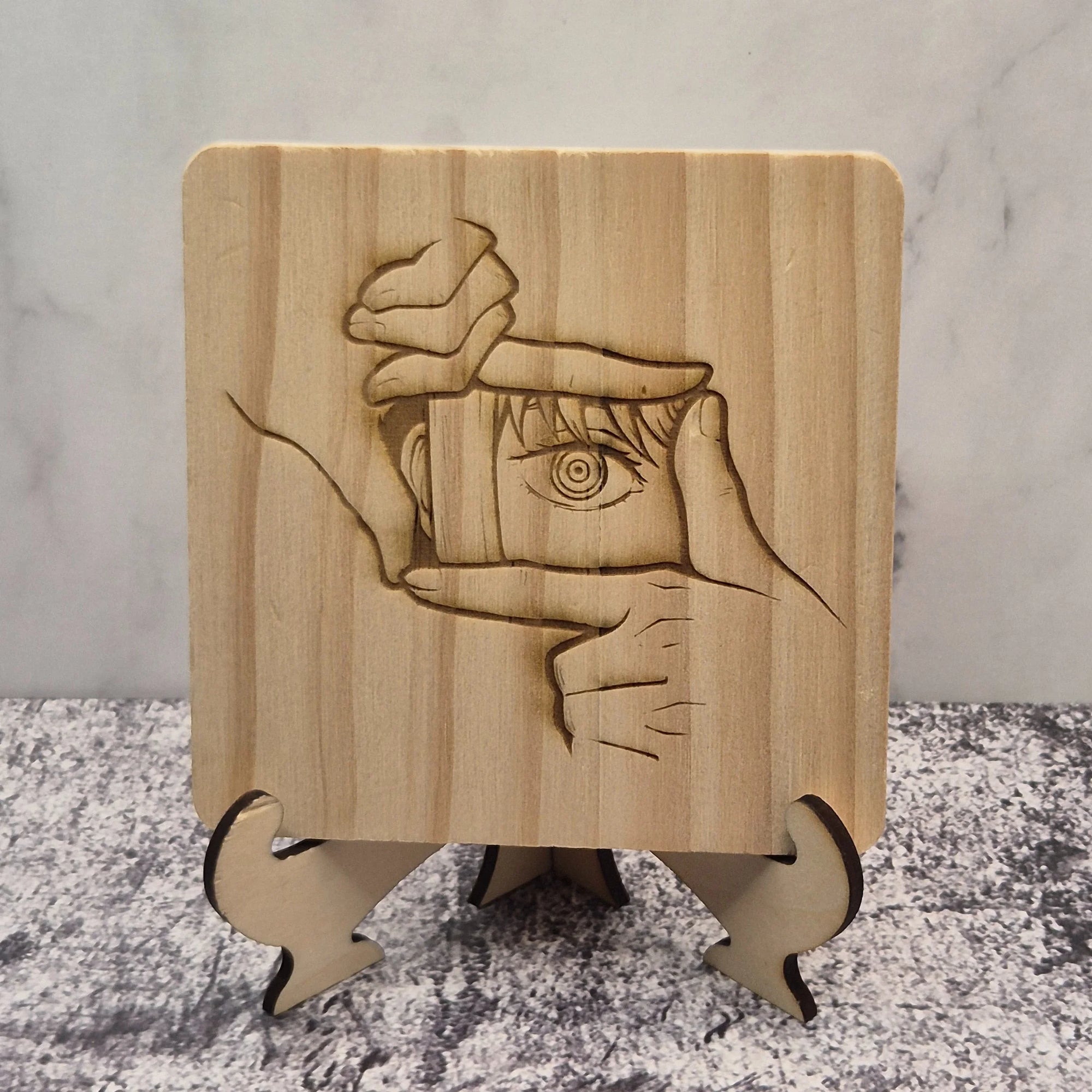 Makima Wooden Coaster – Chainsaw Man Fan Art Design