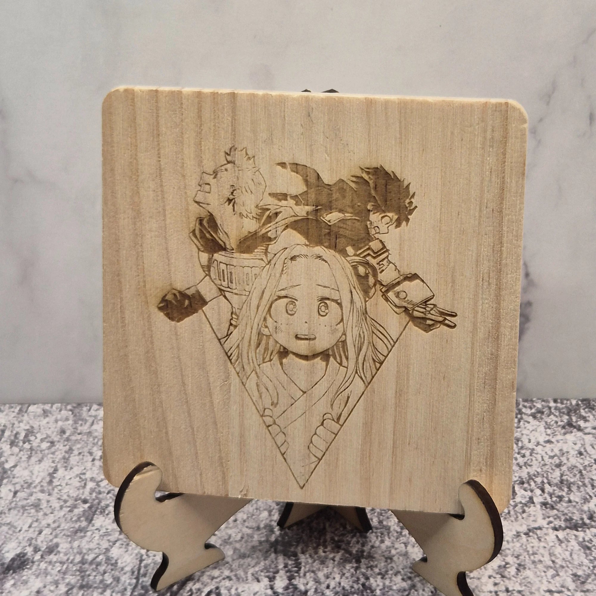 Boku no Hero Wooden Coaster – My Hero Academia Fan Art