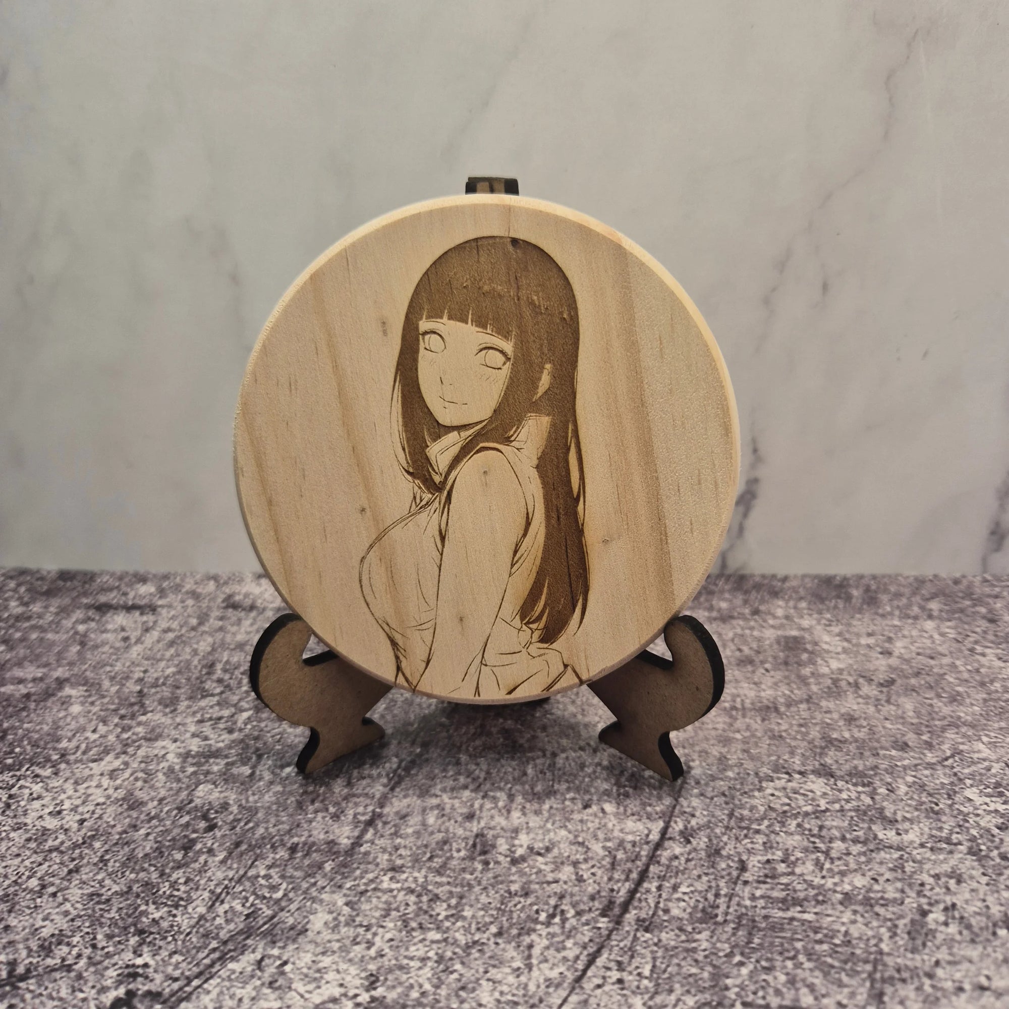 Adult Hinata Wooden Coaster – Naruto Boruto – Laser Engraved