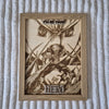 Anime Hero Wooden Wall Art – “I’ll Be Your Hero” 3D Laser Engraved Frame