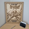 Anime Hero Wooden Wall Art – “I’ll Be Your Hero” 3D Laser Engraved Frame