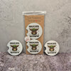 Baby Yoda "Don't Touch My Coffee" Car Coaster – Cute Star Wars Fan Art Cup Holder Insert
