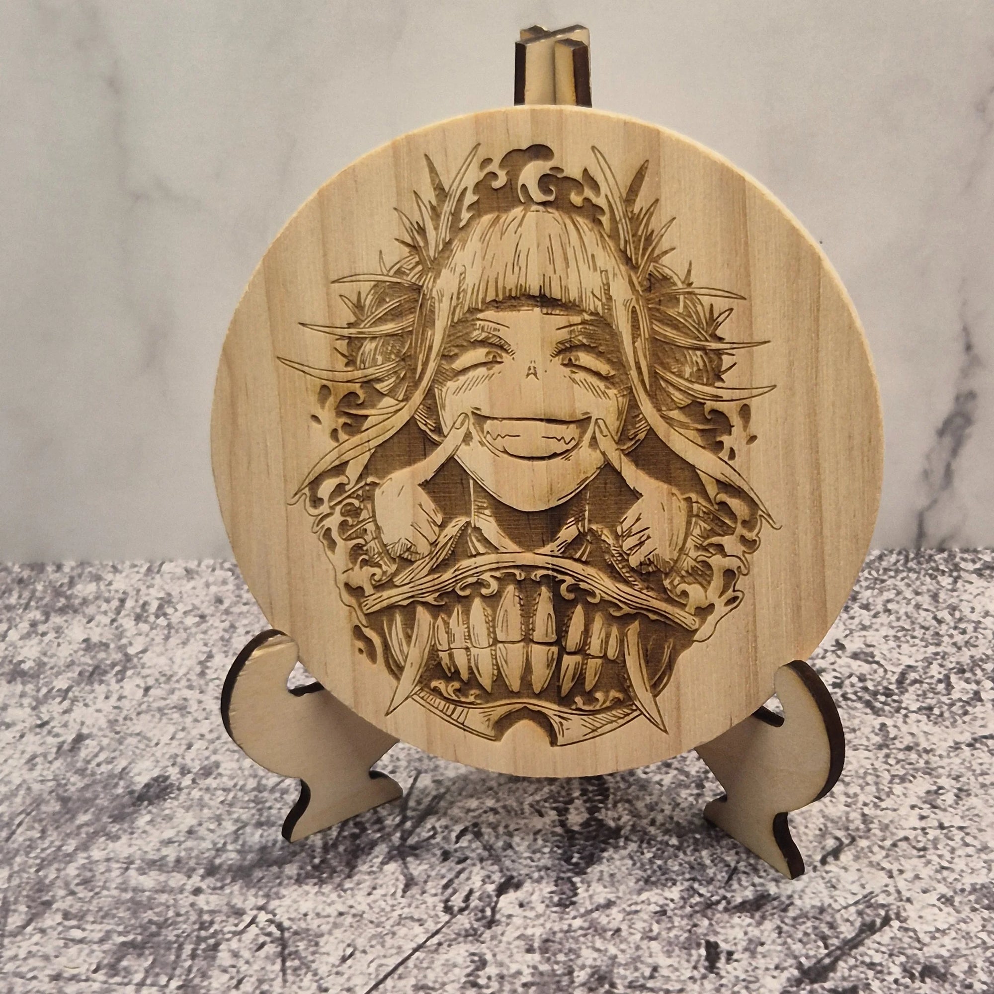 Himiko Toga Wooden Coaster – My Hero Academia Villain Art