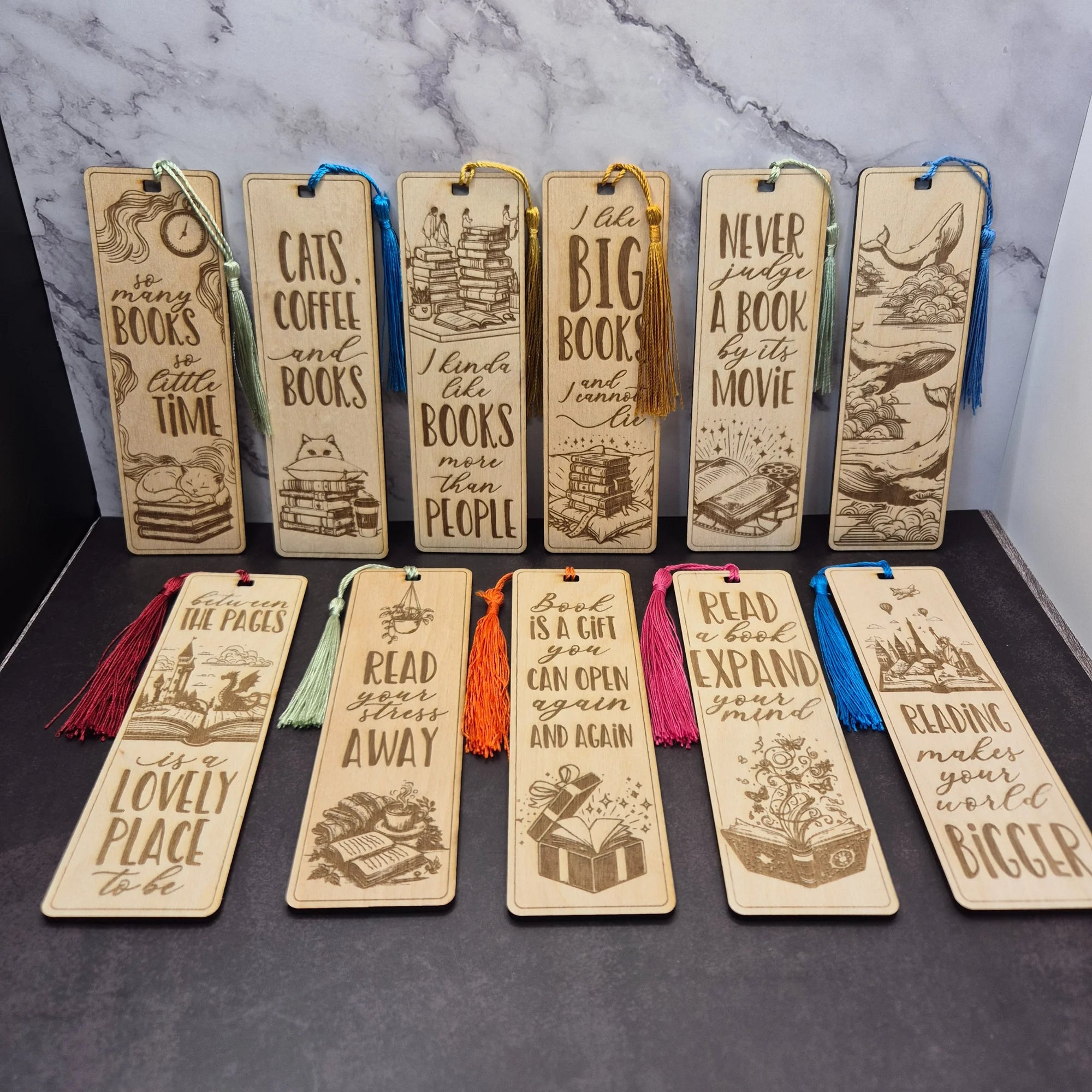 Wooden Bookmarks, Second Pack with Custom Back