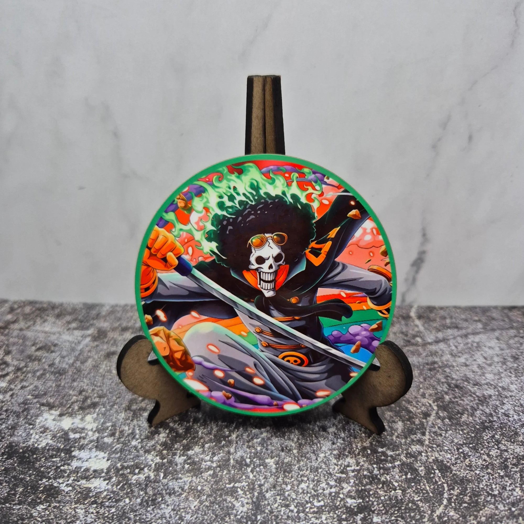 Brook Coaster – One Piece – Sublimation Glossy Anime Design