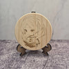 Chibi Frieren with Grimoire Wooden Coaster – Beyond Journey’s End