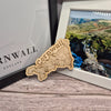 Cornwall Map, Wooden Keyring, Magnet Set