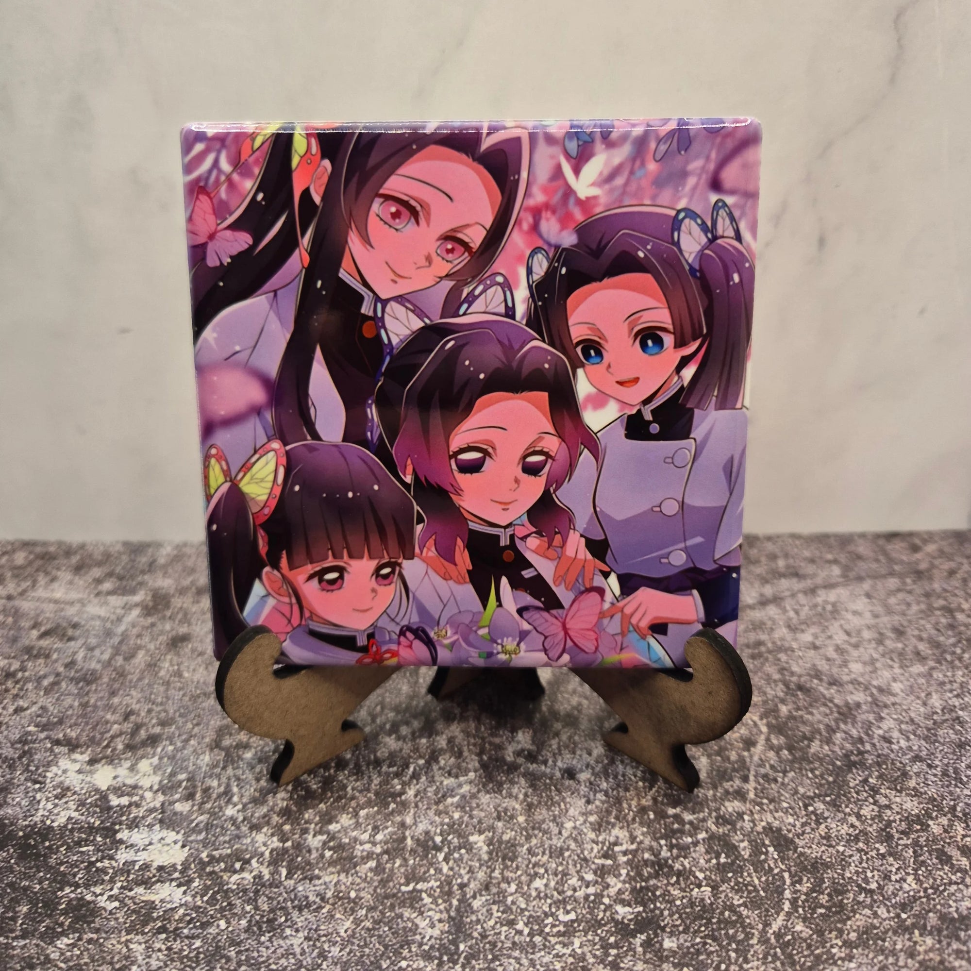 Shinobu, Kanae, Kanao & Aoi Coaster – Demon Slayer – Ceramic Art