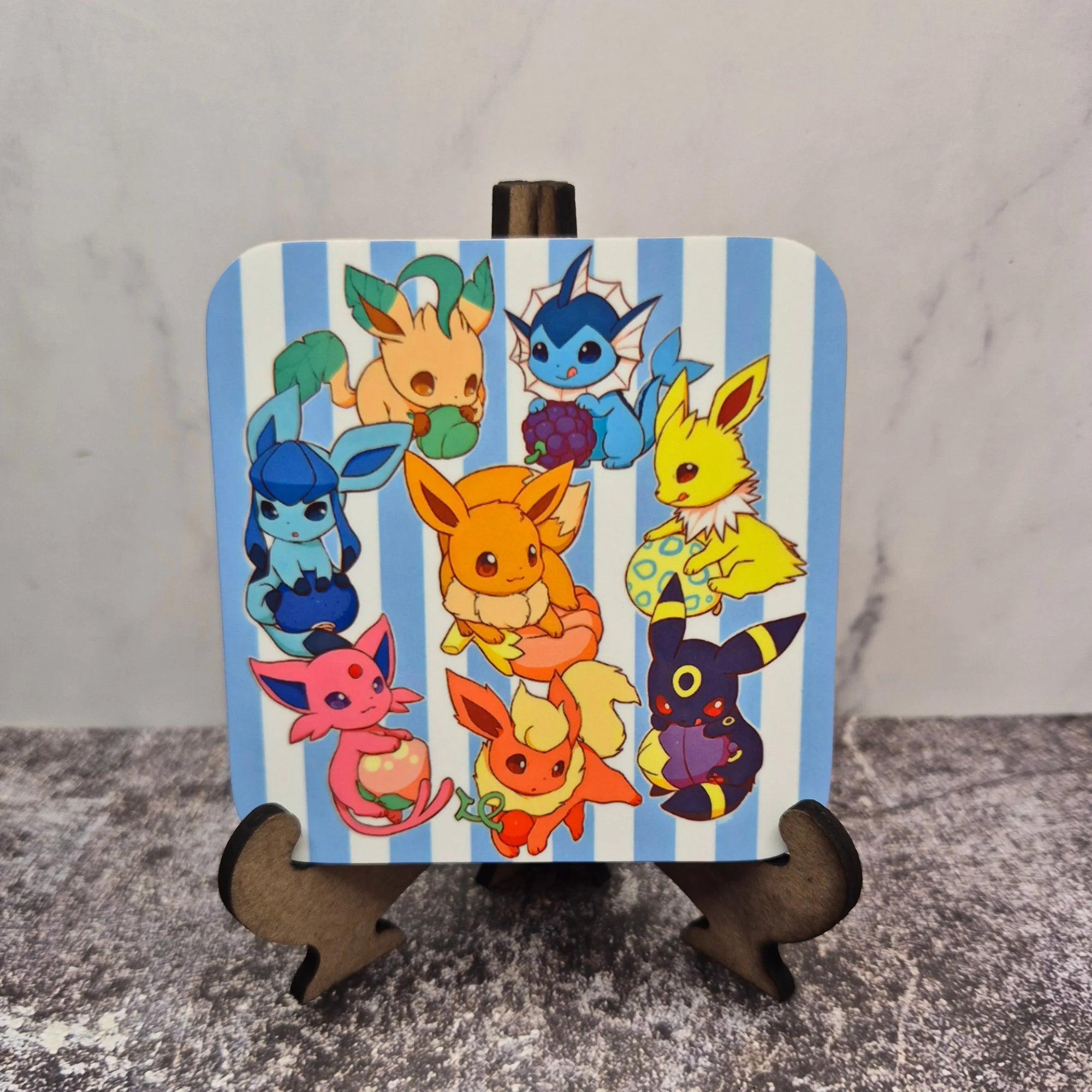 Eevee Evolutions Coaster – Pokémon – Sublimation Glossy Design