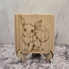 Eevee Wooden Coaster – Pokémon Fan Art Design