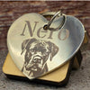 Stainless Steel Personalized Pet ID (Heart)