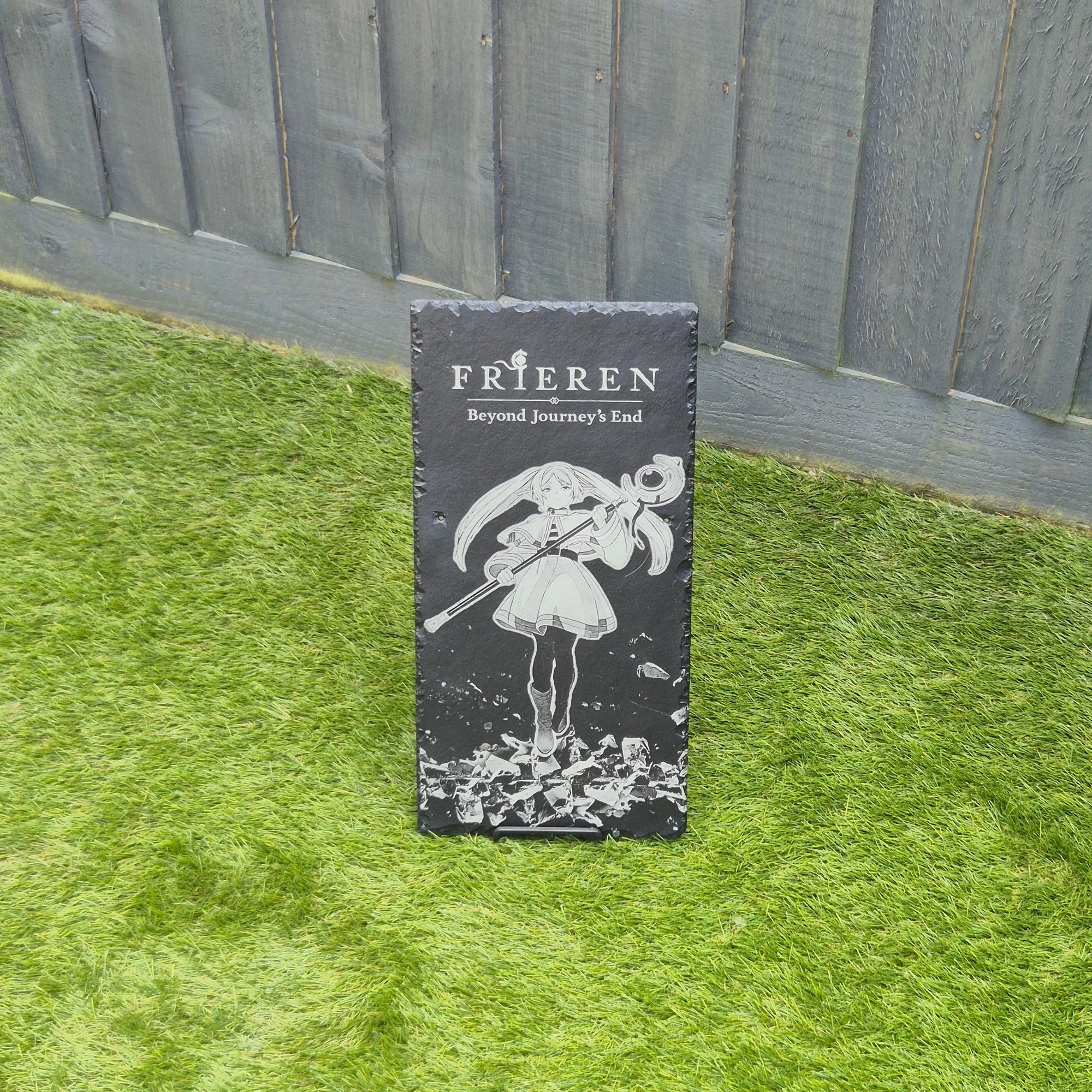 Frieren Laser Engraved Slate Sign – Anime Wall Art