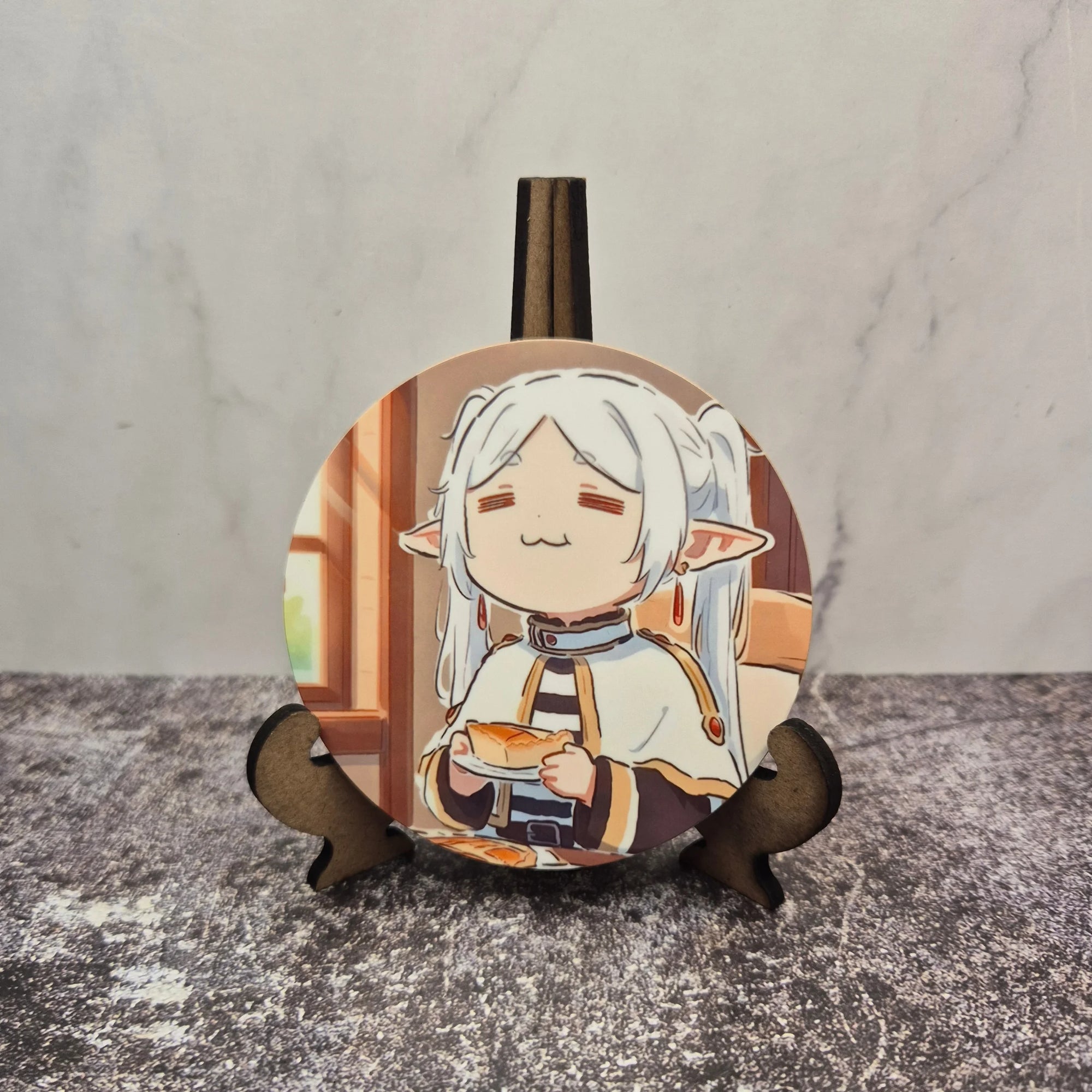 Frieren Coaster – Eating Cake – Sousou no Frieren – Anime Fan Art
