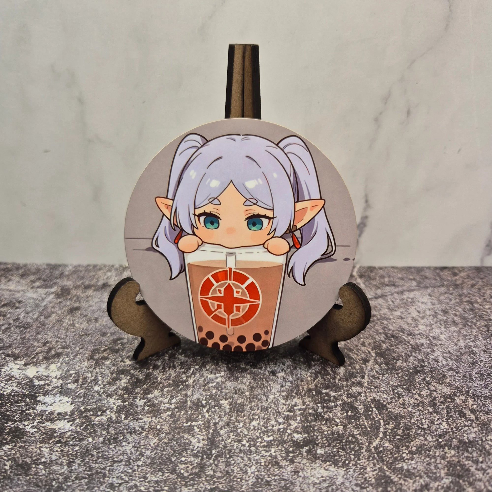 Frieren Coaster – On Drink Cup – Sousou no Frieren – Anime Fan Art
