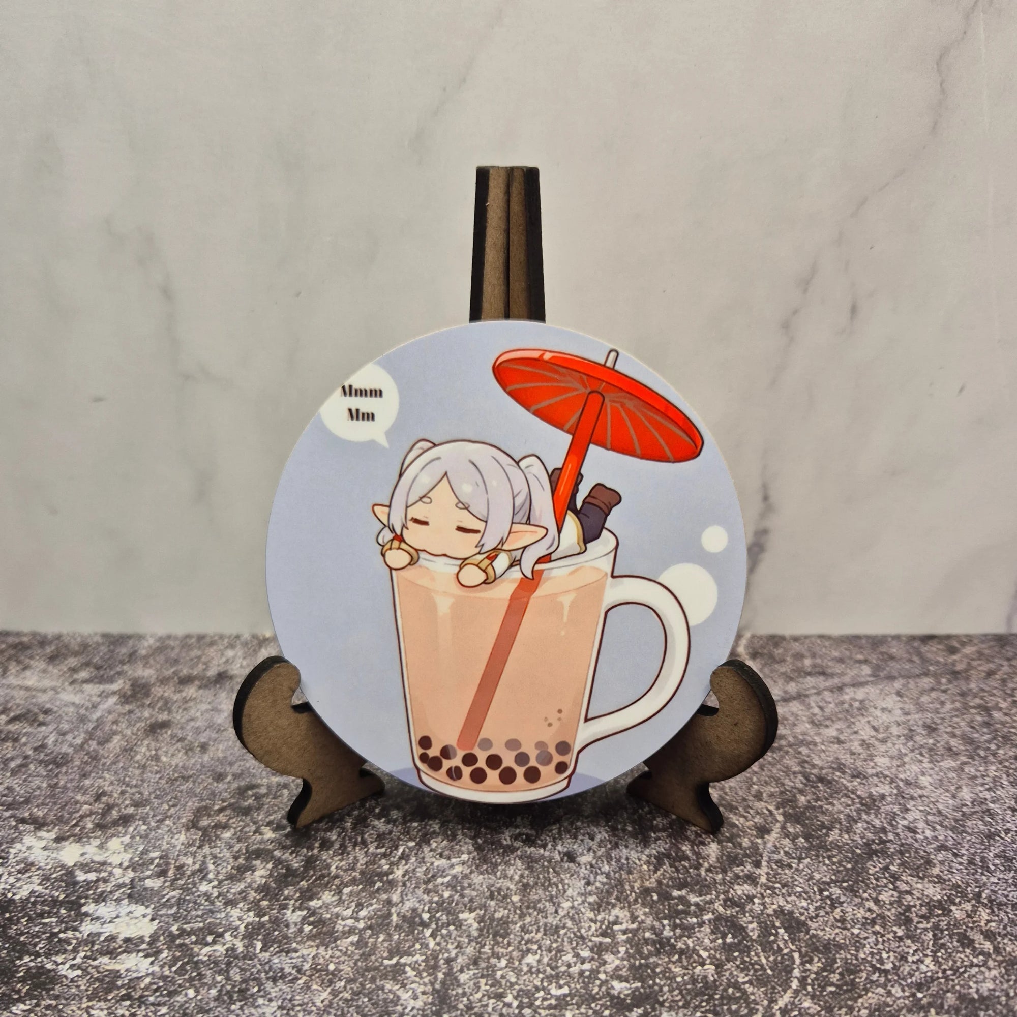 Frieren Coaster – Anime – Sublimation Glossy Drink Scene