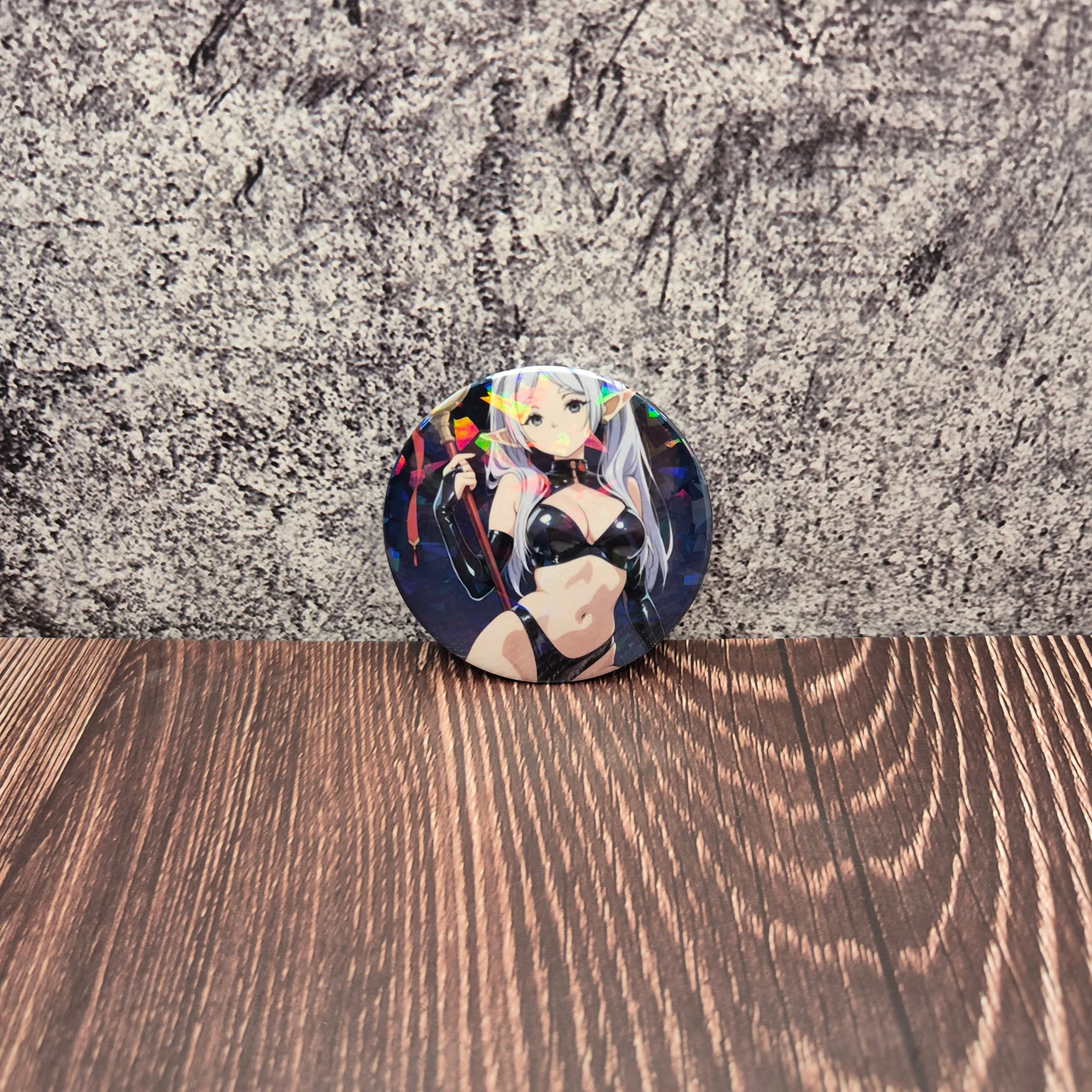 Frieren Bikini Badge | Anime Beach Vibes Fan Art Pin