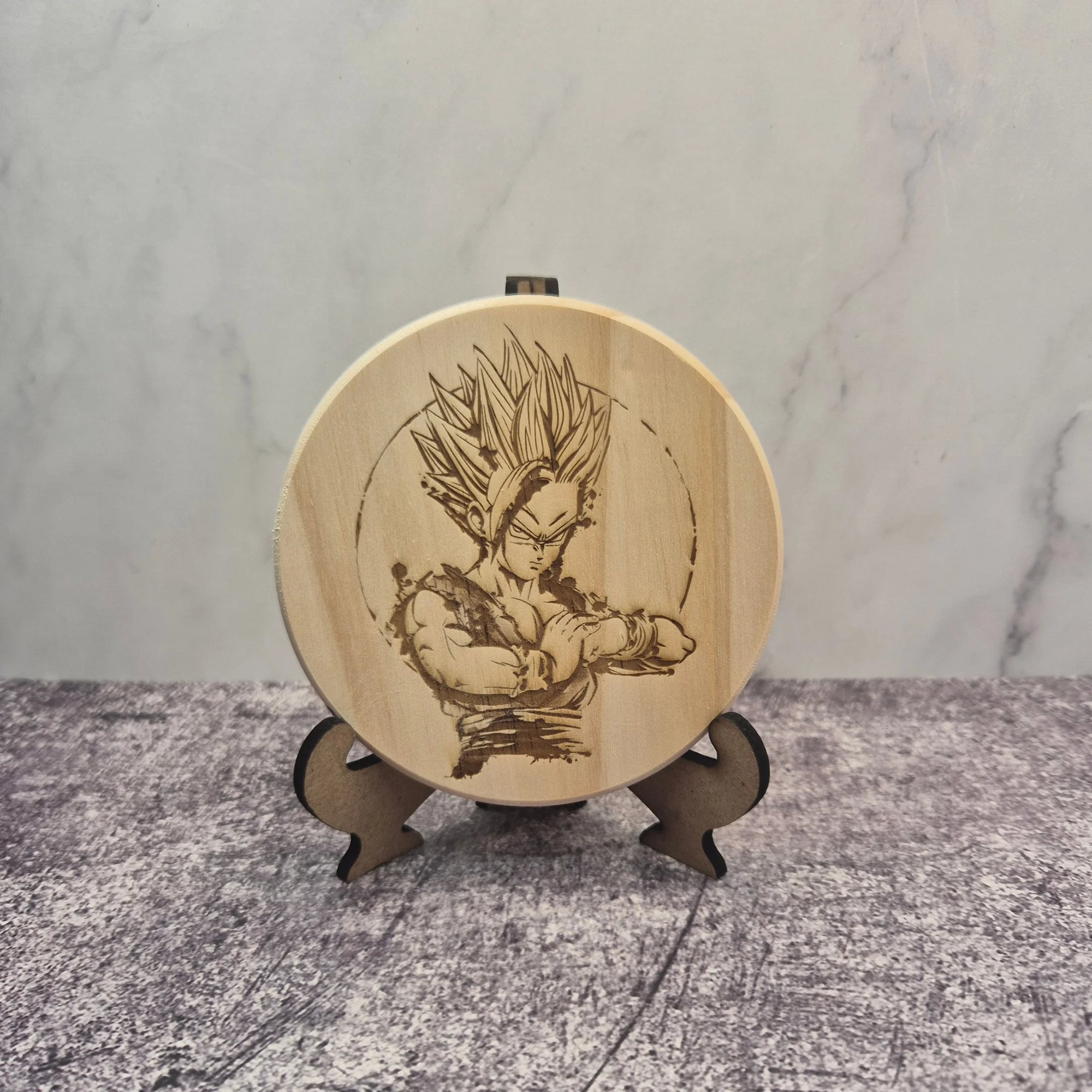 Gohan SSJ2 Wooden Coaster – Dragon Ball Z Fan Art Edition
