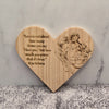 Honda & Kyo Heart-Shaped Wooden Coaster – Fruits Basket Love Quote Design