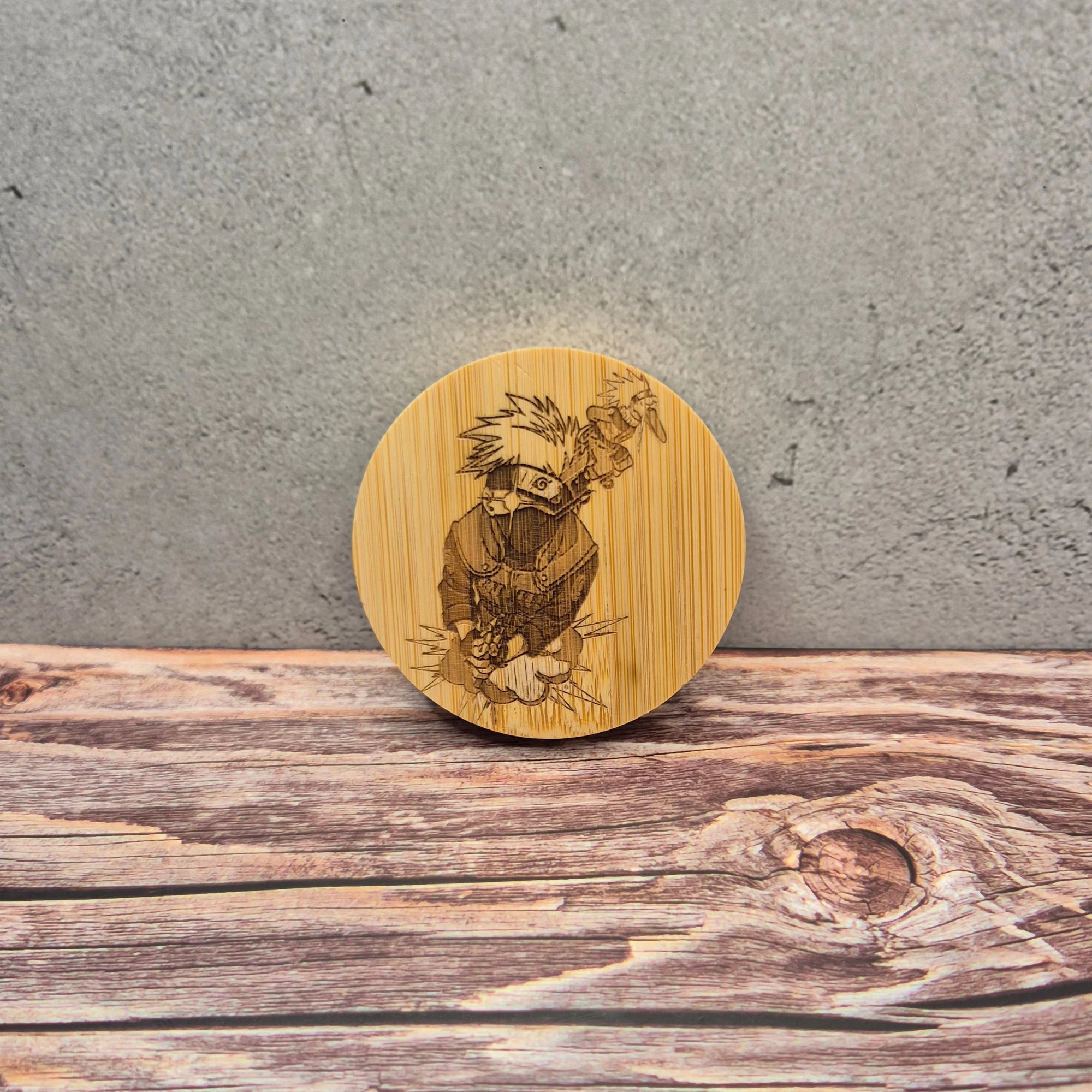 Kakashi 100 Years of Pain Bamboo Magnet Bottle Opener – Funny Naruto Fan Art Gift