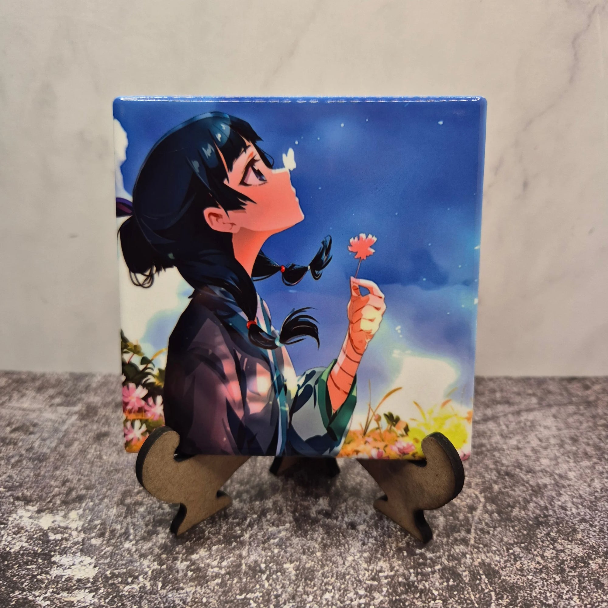 Maomao with Butterfly Ceramic Coaster – Apothecary Diaries – Sublimation