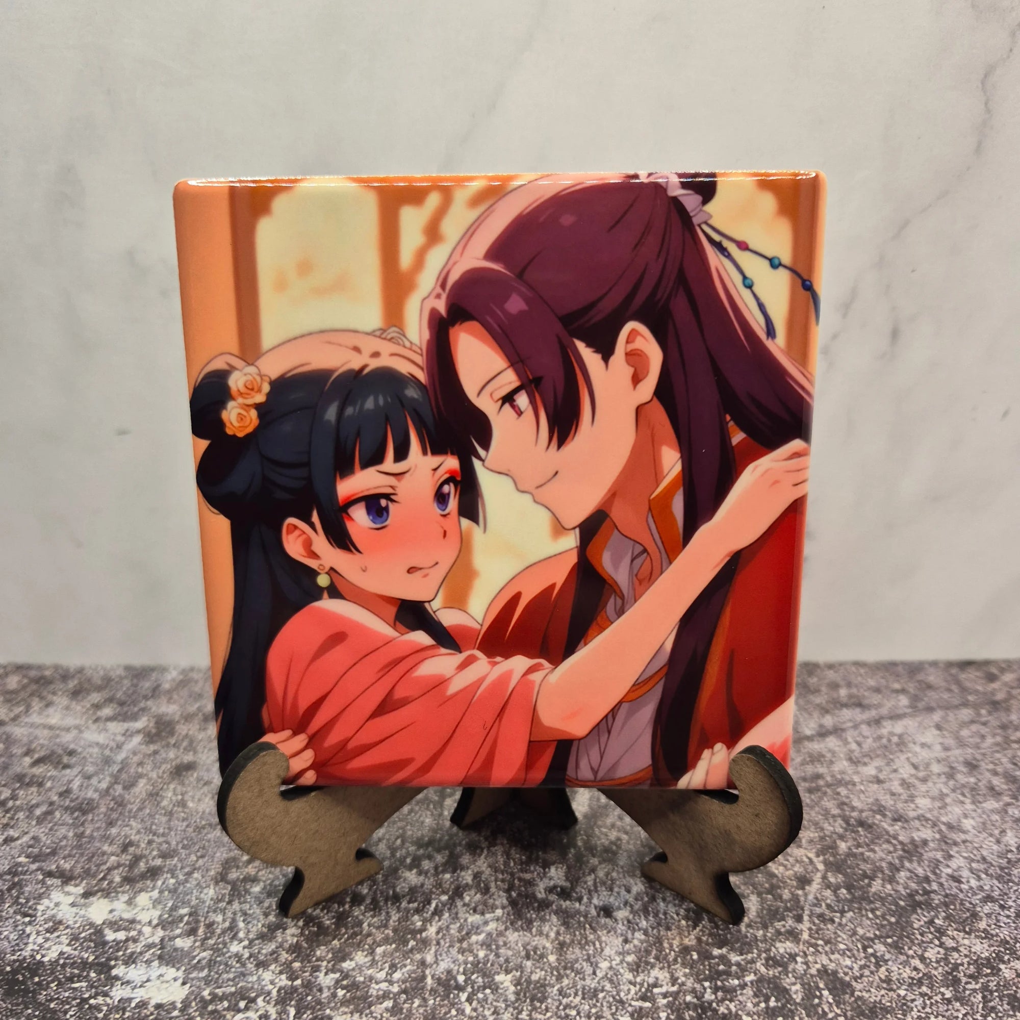 Jinshi x Maomao Ceramic Coaster – Apothecary Diaries – Sublimation