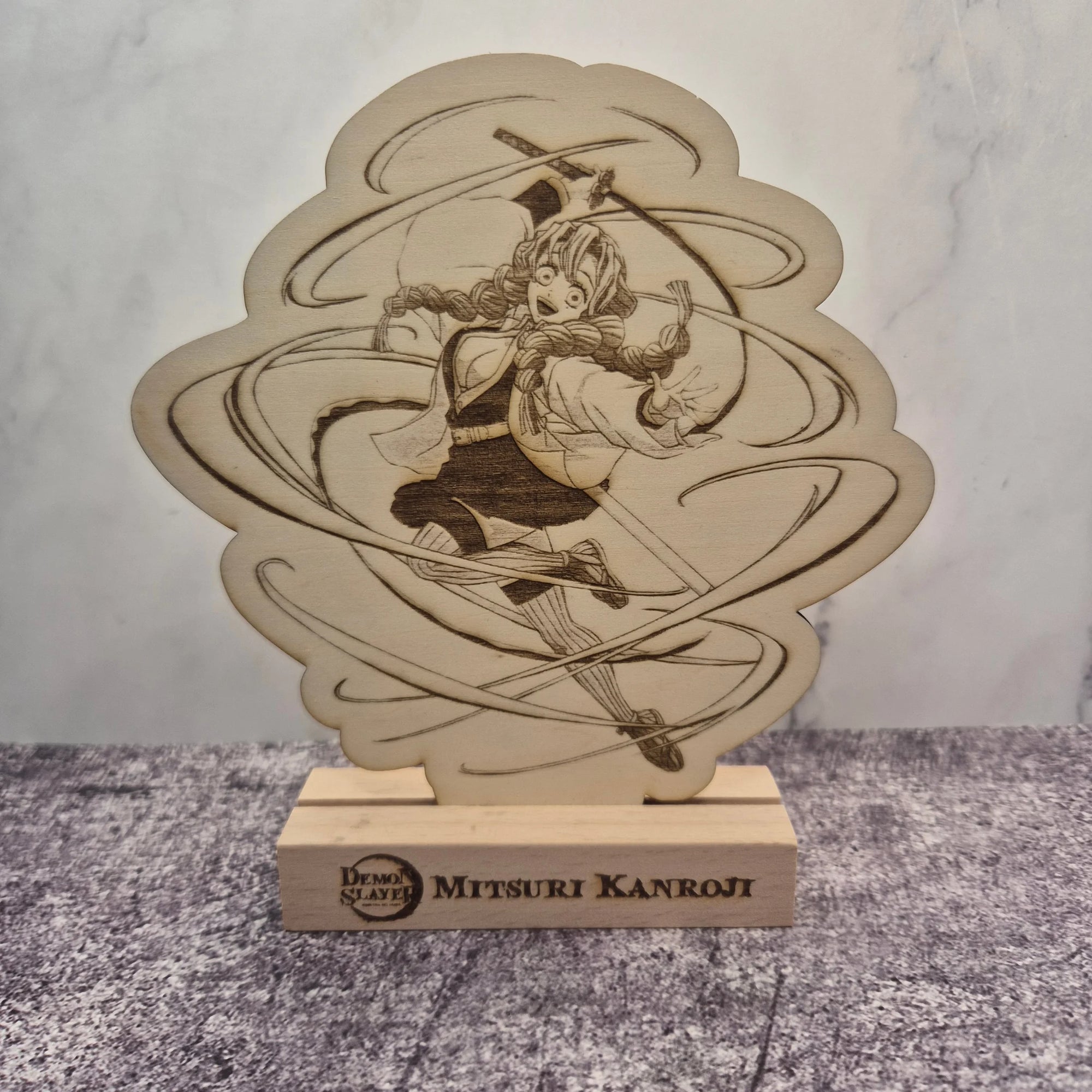 Mitsuri Wooden Stand – Demon Slayer – Hand-Finished Anime Display