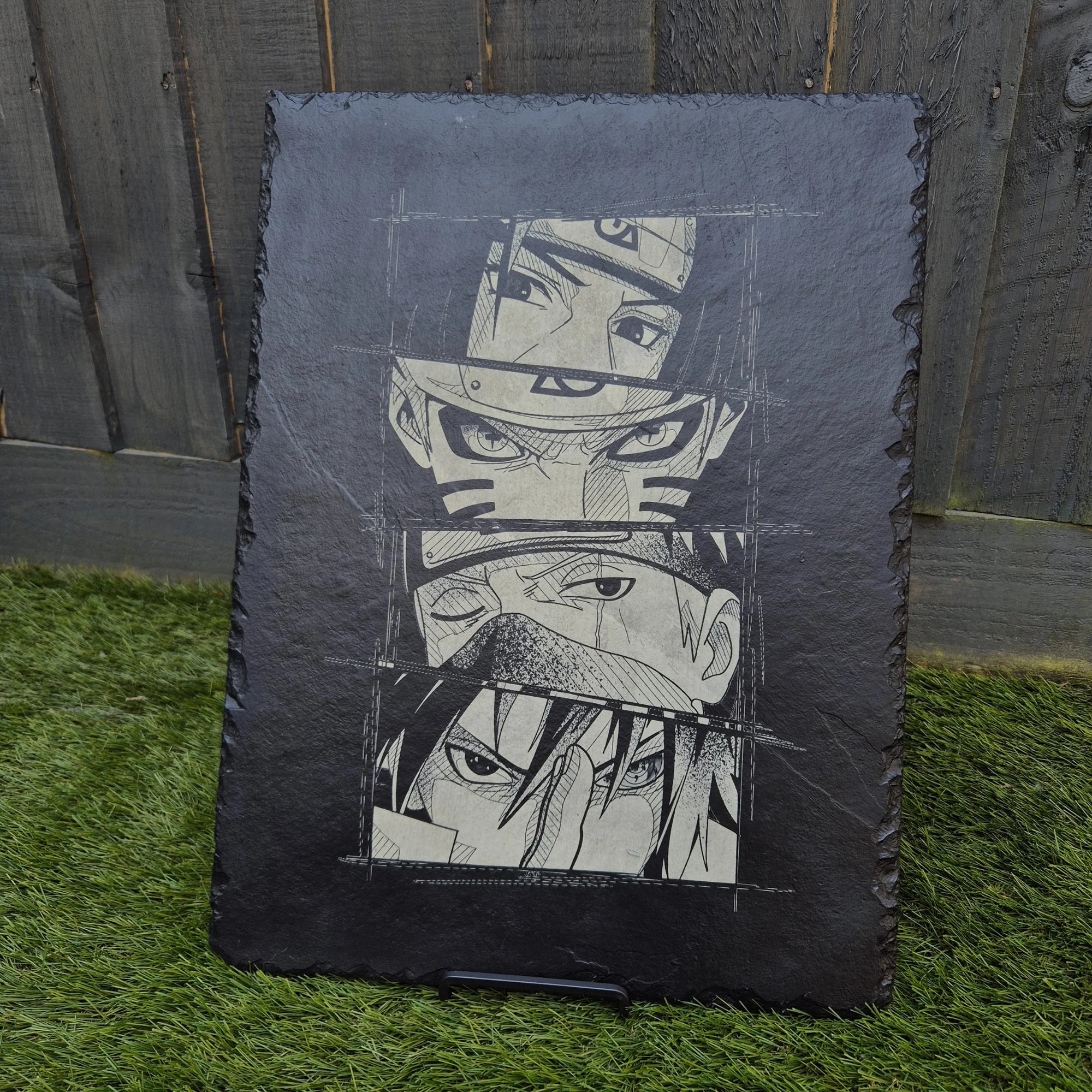 Big Slate Sign – Naruto, Itachi, Kakashi & Sasuke Eyes