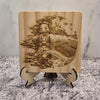 Nezuko Wooden Coaster – Demon Slayer Fan Art Design
