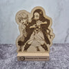 Nezuko & Zenitsu Wooden Stand – Demon Slayer – Hand-Finished Anime Display