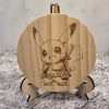 Pikachu Deadpool Wooden Coaster – Funny Pokémon x Marvel Mashup