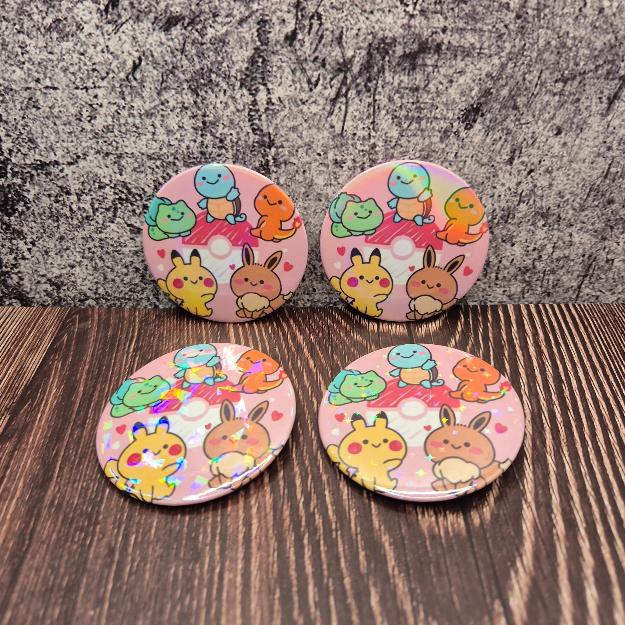 Funny Pokémon Caricature Badge | Parody Fan Art Pin