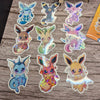 Pokémon Eeveelution Sticker Pack – Fan Art – Waterproof Holo 9pcs