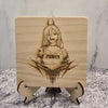Power Wooden Coaster – Chainsaw Man Fan Art Design