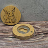 Eevee Bamboo Magnet Bottle Opener – Cute Pokémon Fan Art Gift for Gamers & Collectors