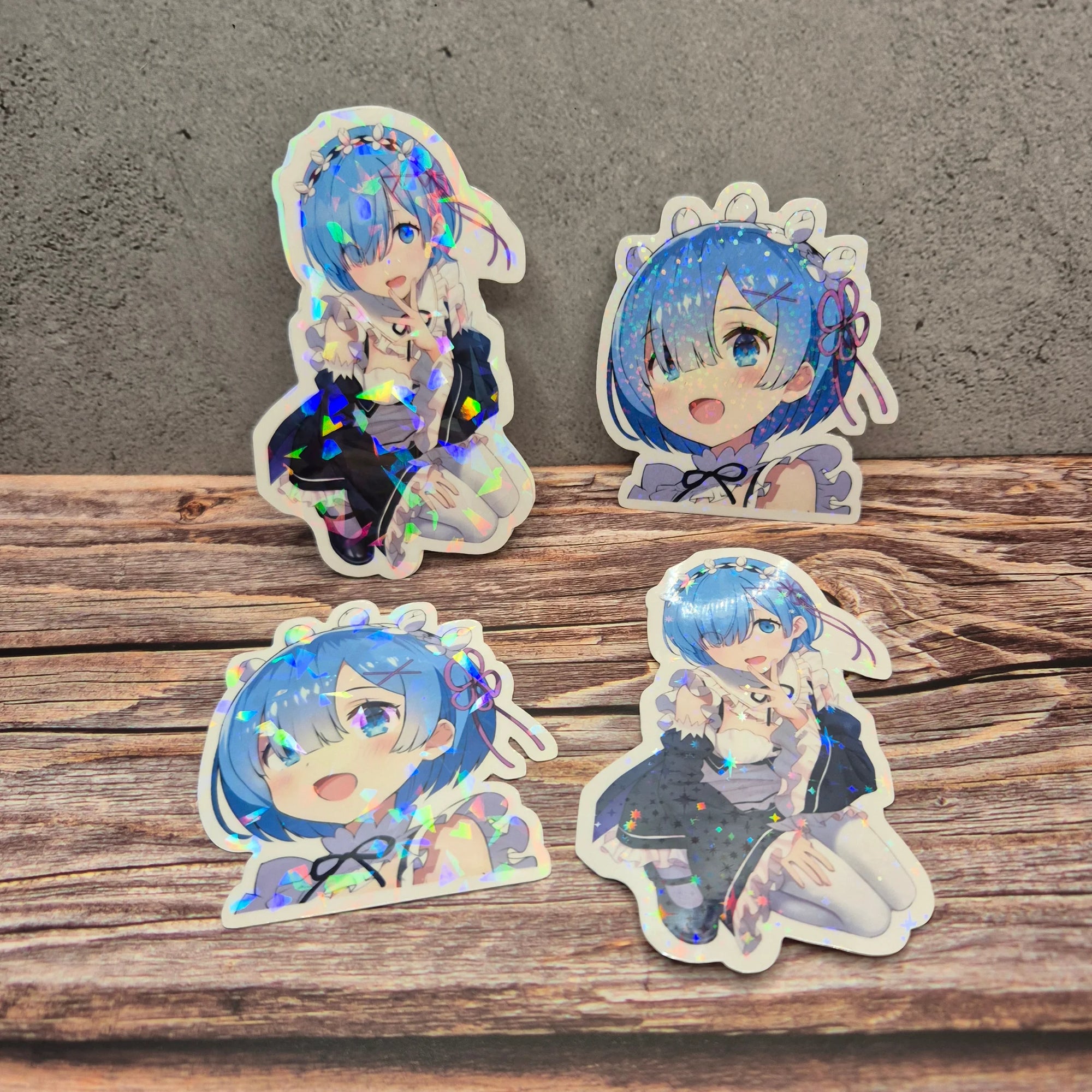 Rem Sticker Pack (2 Designs) – Re:Zero Anime Matte Waterproof Vinyl