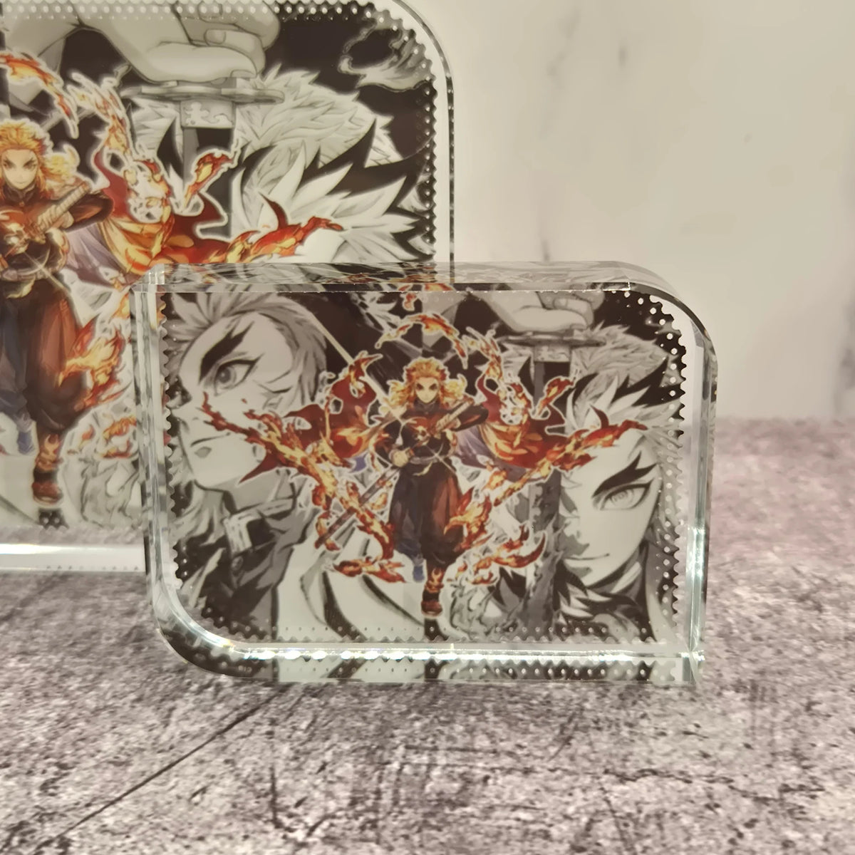 Crystal Demon Rengoku Crystal Display – Manga Background Portrait – Demon Slayer ...