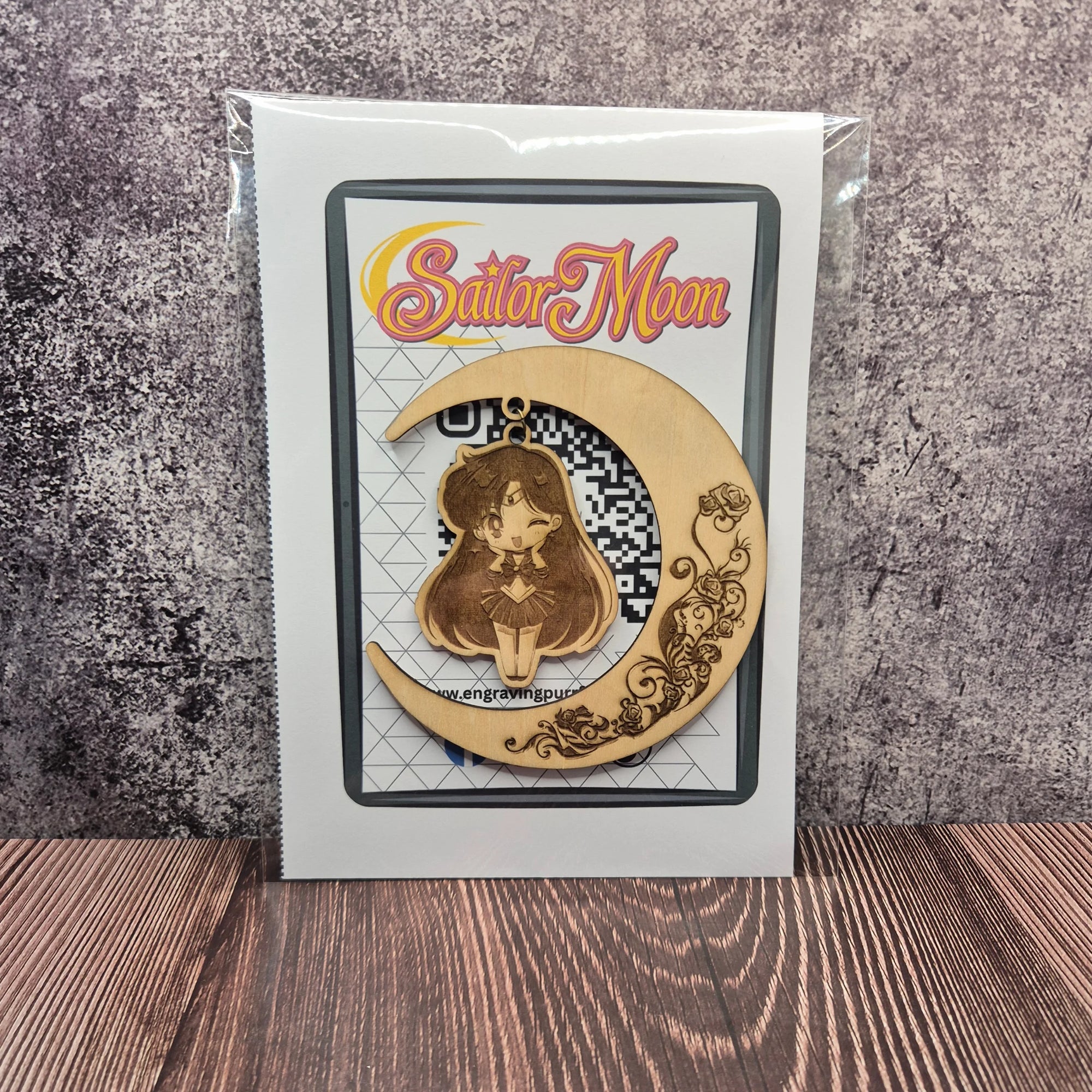 Wooden Magnet – Sailor Mars Rei Inspired Fan Art | Magical Girl Gift