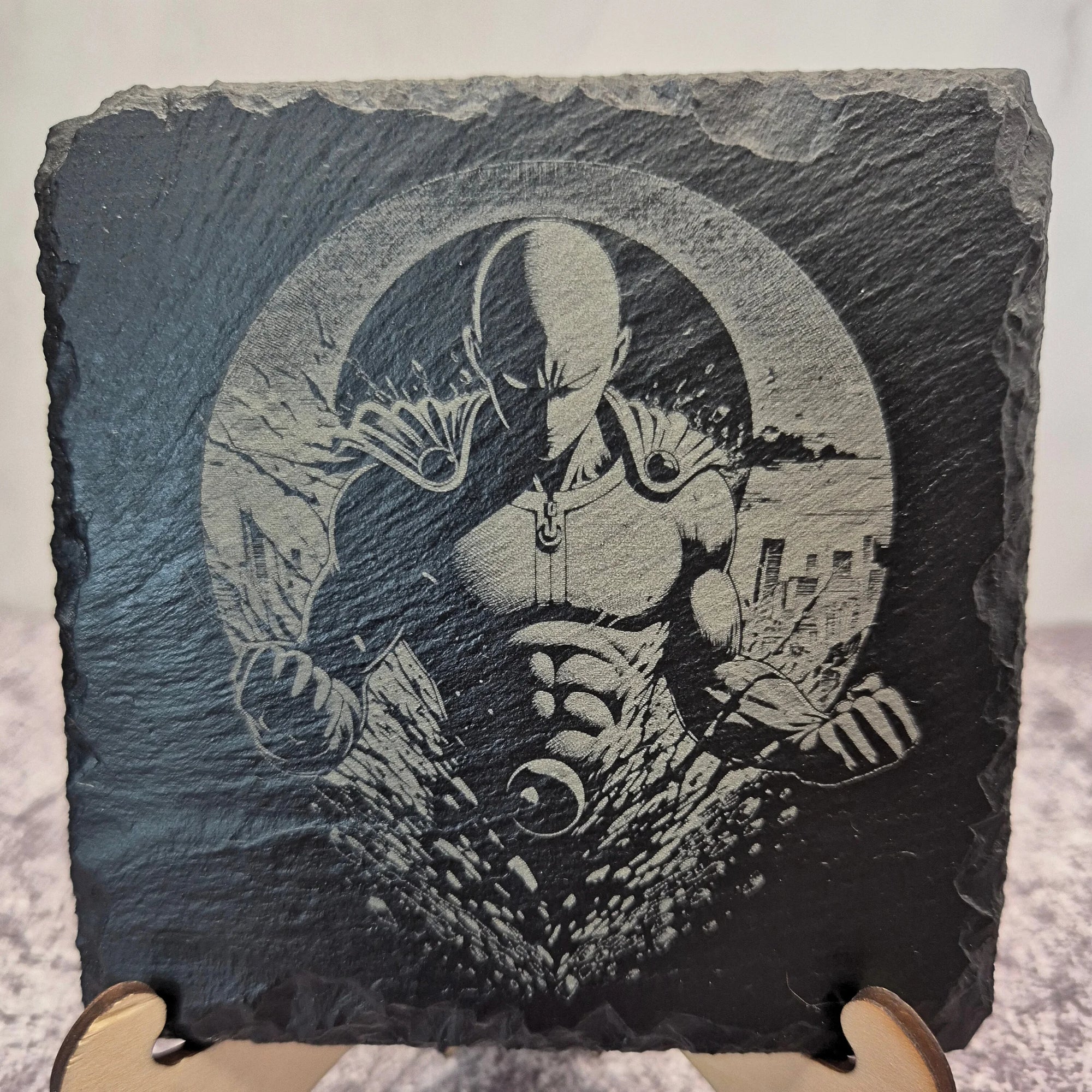 Saitama Slate Coaster – One Punch Man