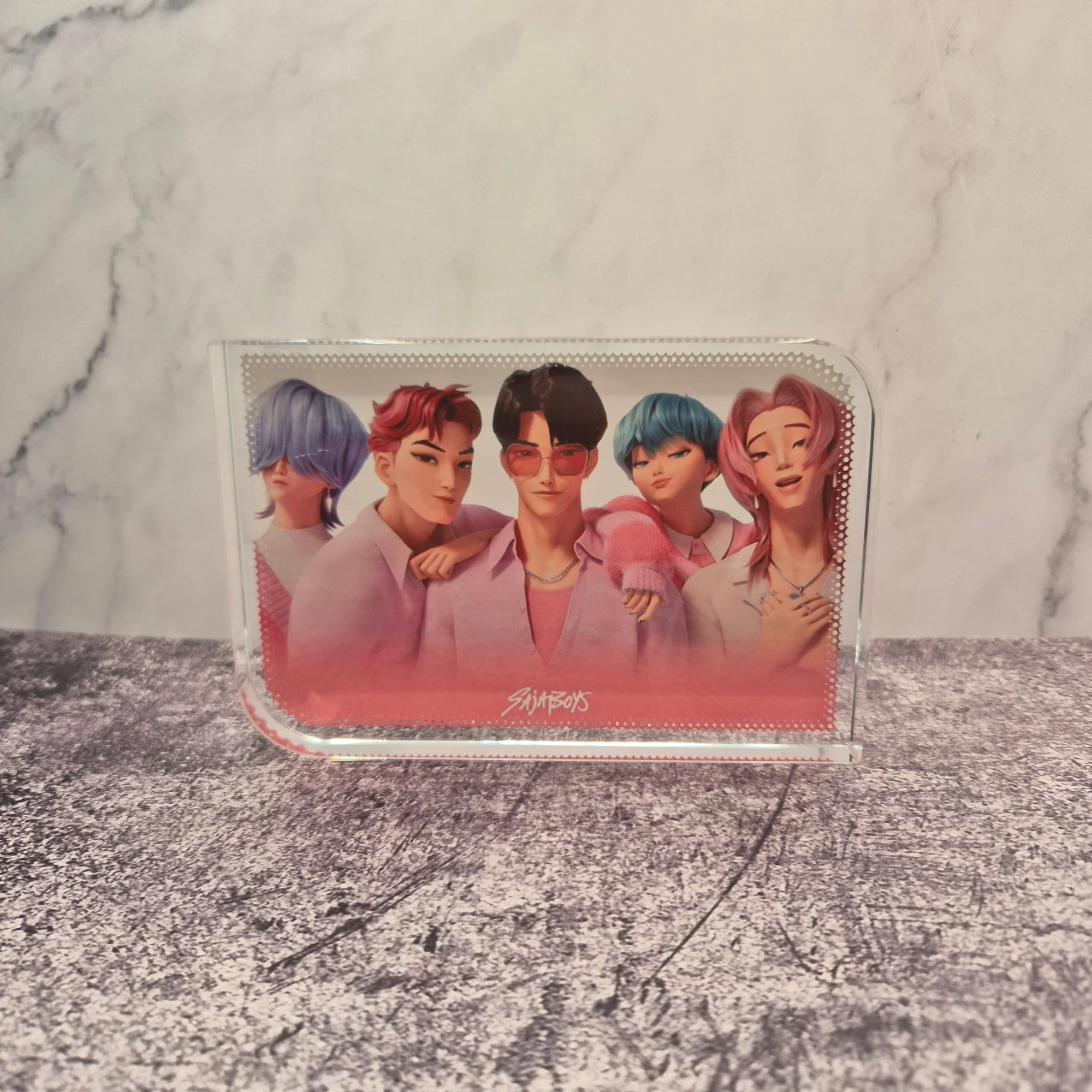 Saja Boys Crystal Display – Demon Hunter – Anime Art Paperweight