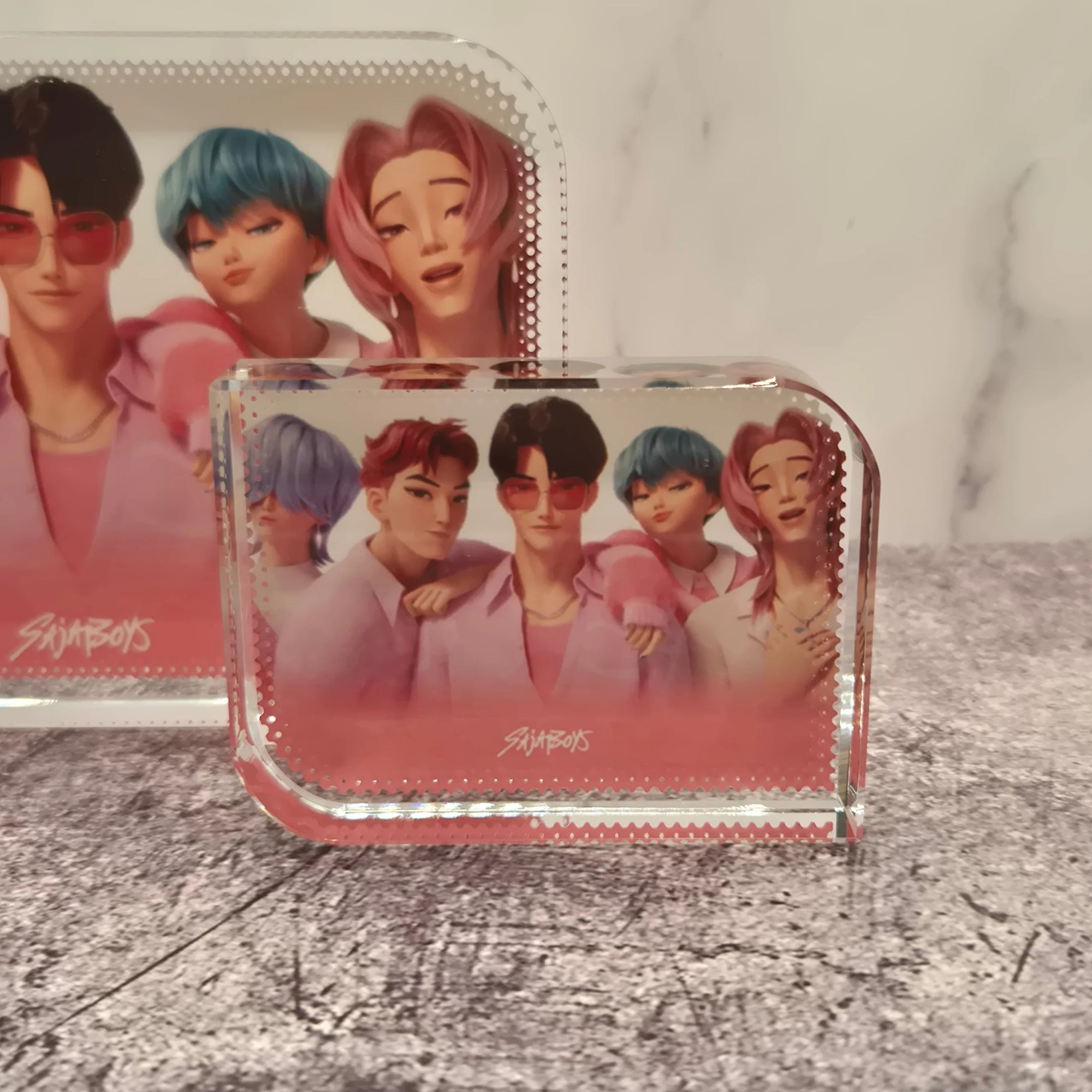 Saja Boys Crystal Display – Demon Hunter – Anime Art Paperweight