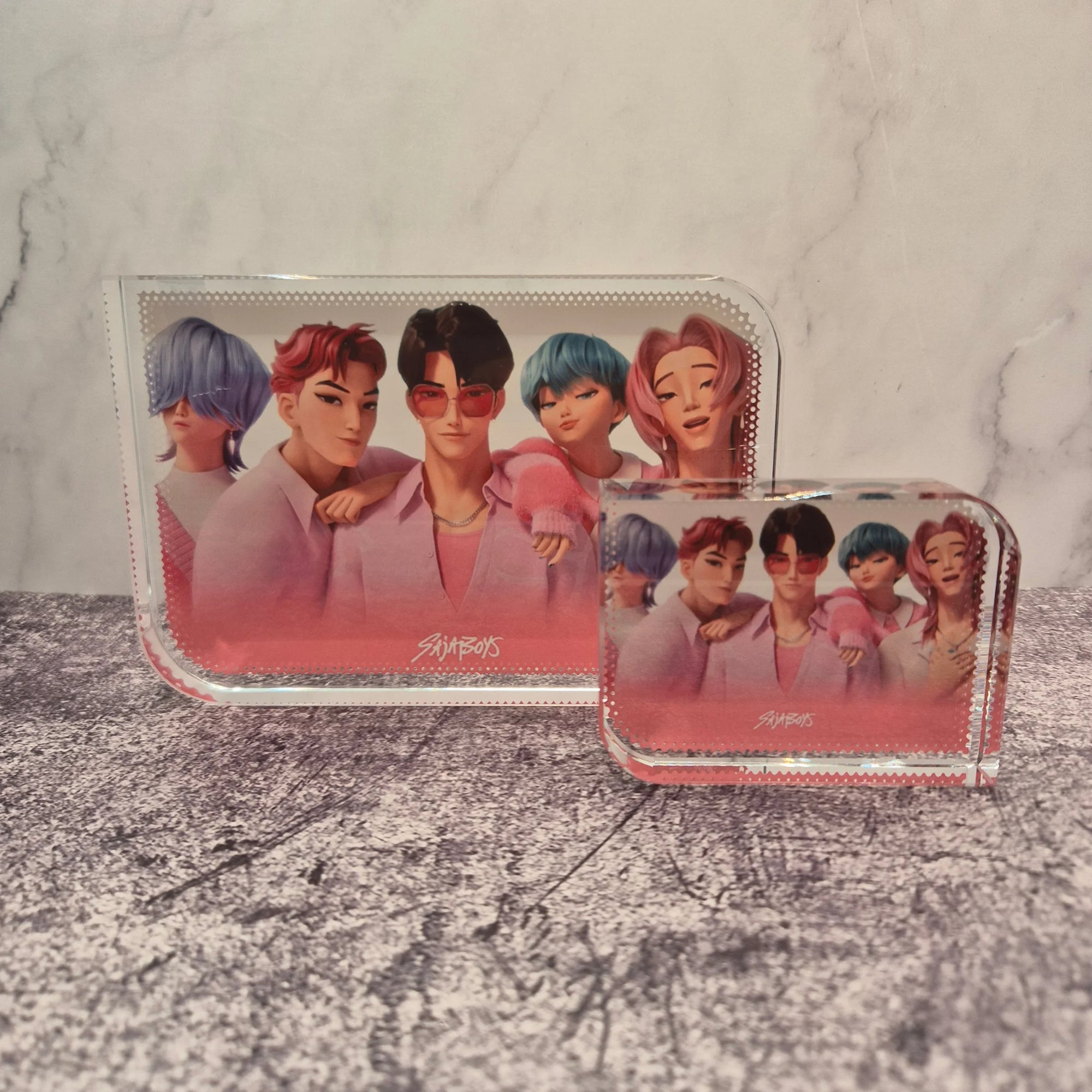 Saja Boys Crystal Display – Demon Hunter – Anime Art Paperweight