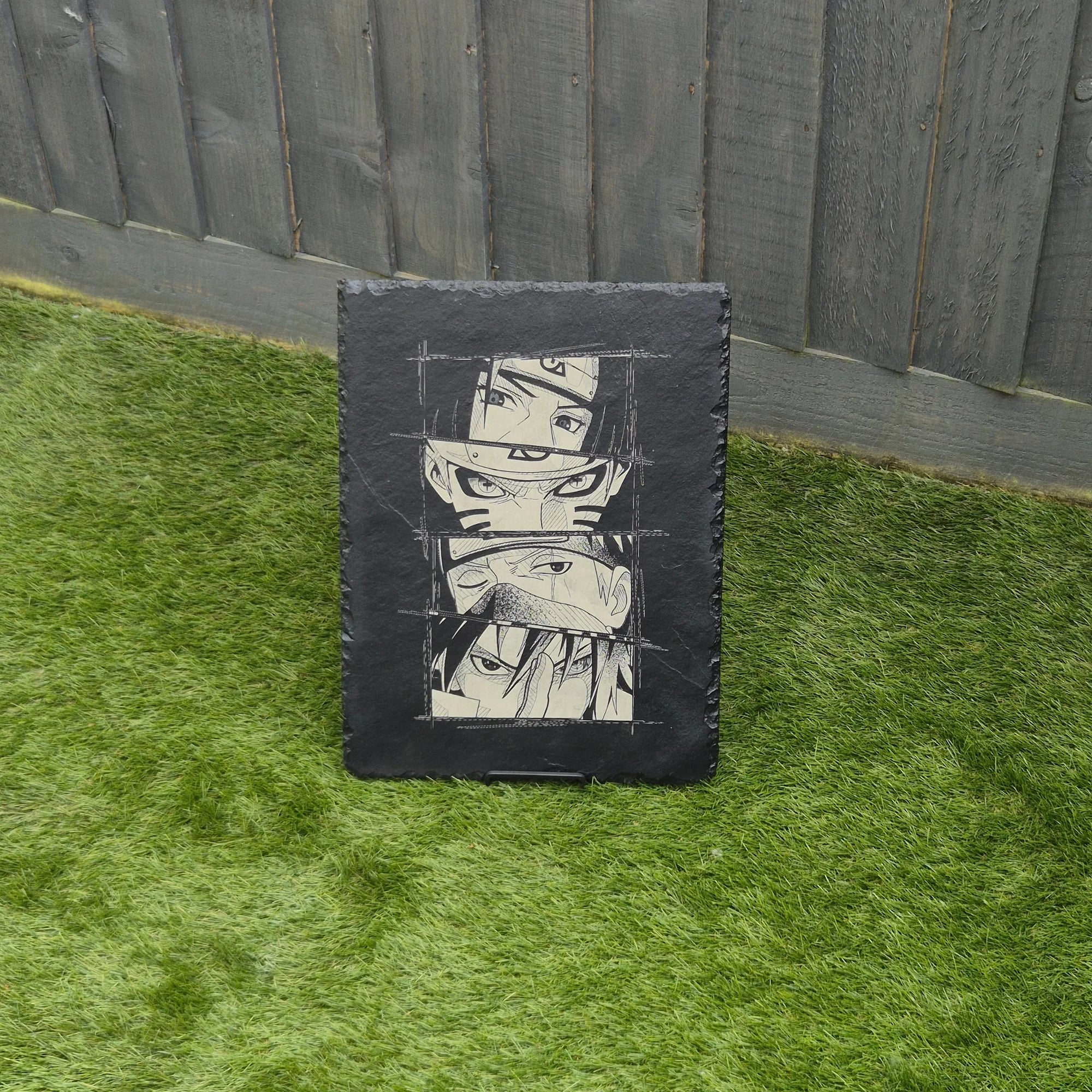 Big Slate Sign – Naruto, Itachi, Kakashi & Sasuke Eyes
